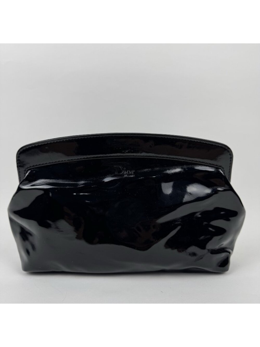 Dior Womens Black Vinyl Cosmetic Bag Pre-owned